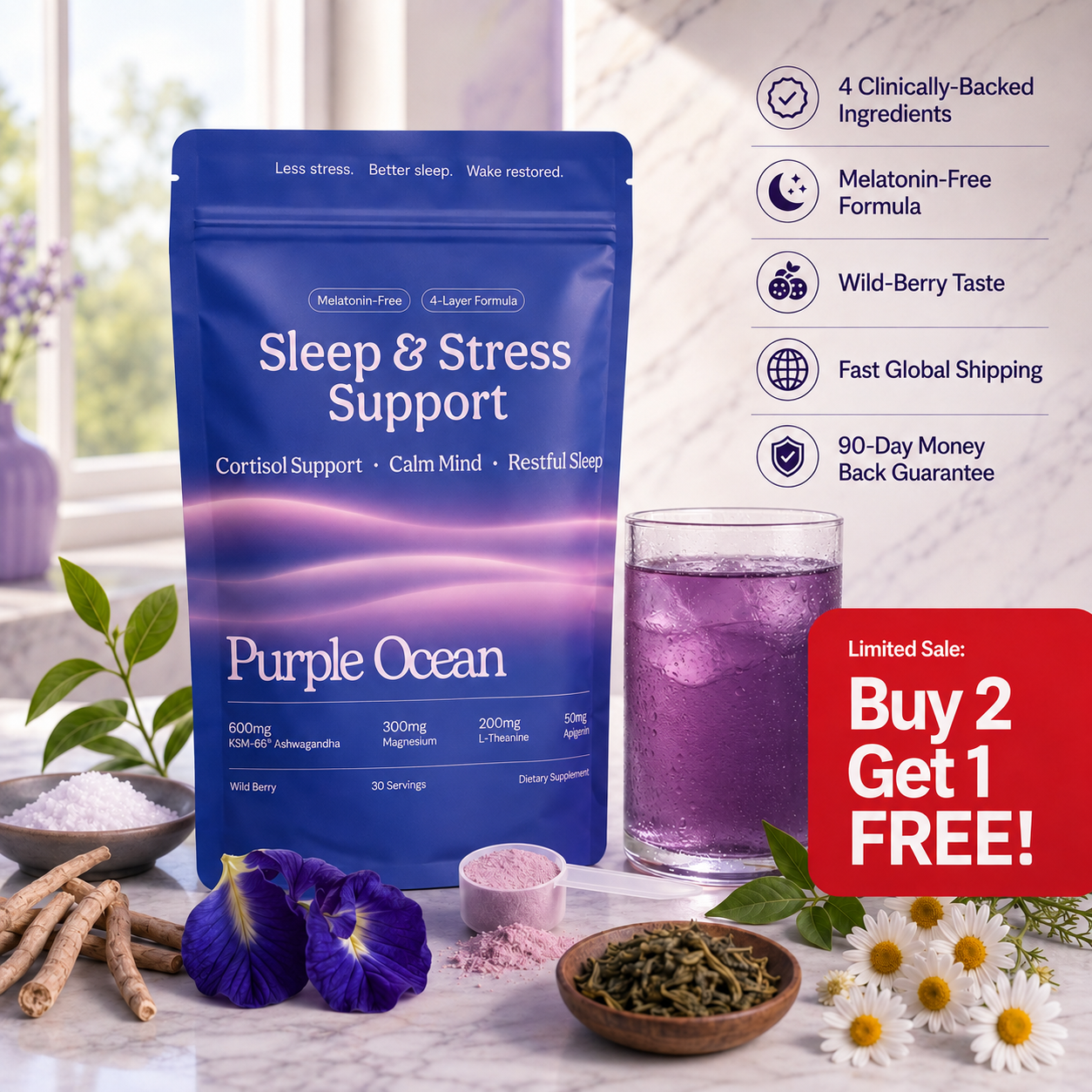 Purple Ocean bedtime drink